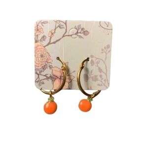 Orange Hoop Earrings